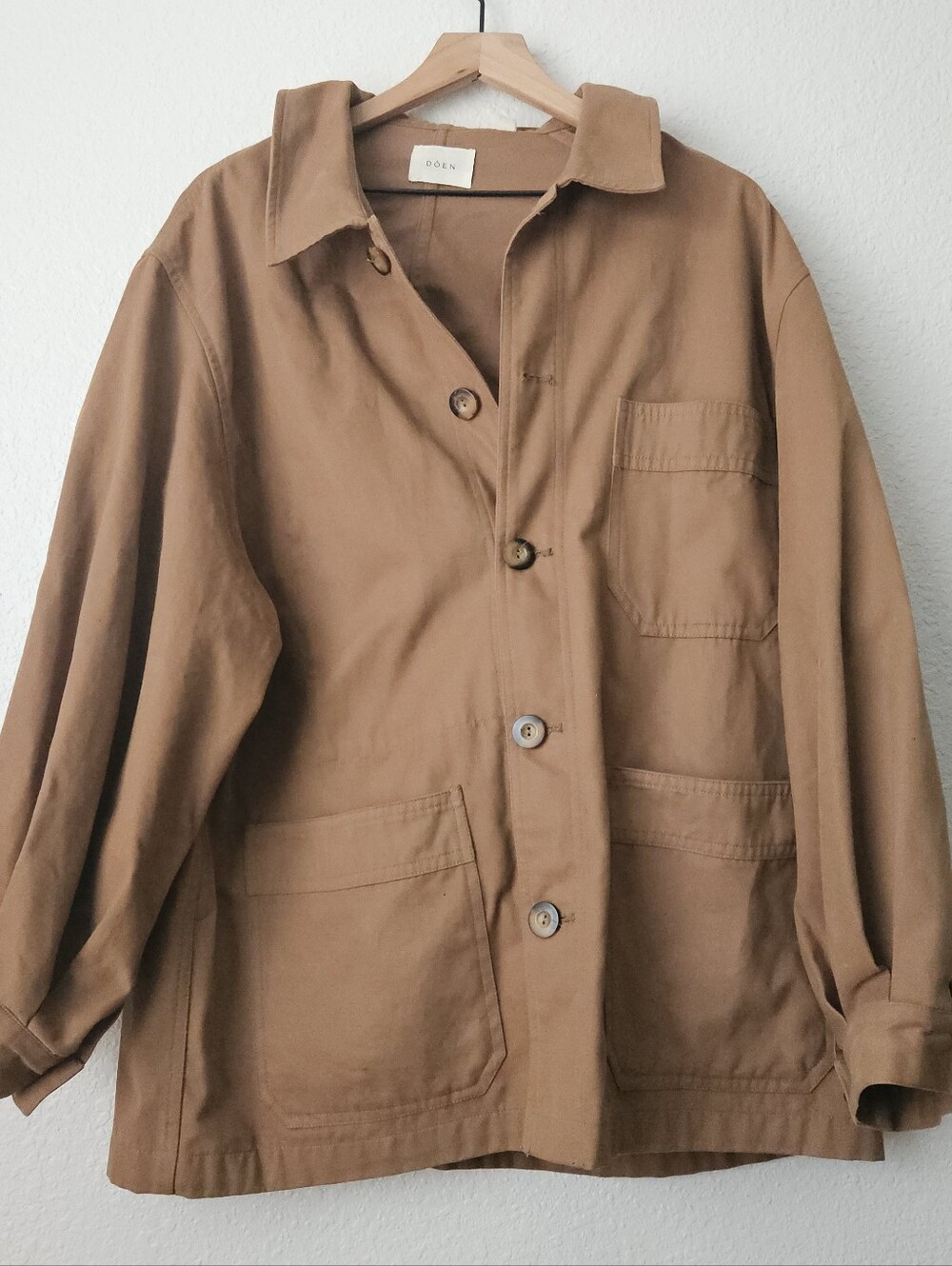 Doen Carmel jacket in cotton twill brown, medium - Picture 5 of 9
